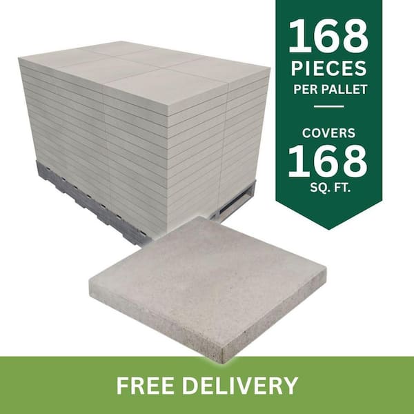 Oldcastle 20 in. x 20 in. Gray Concrete Step Stone (56-Piece