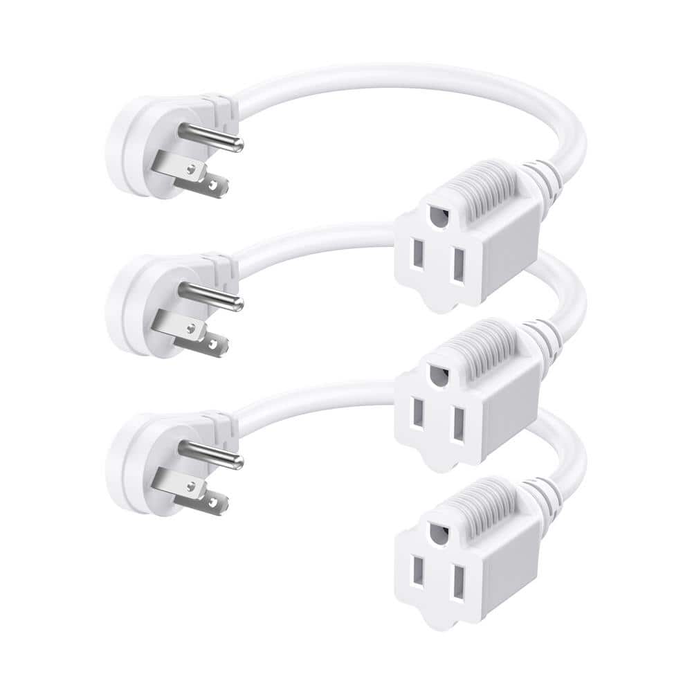 1 ft. SJT 14/3 Indoor Extension Cord with 3-Prong Outlets and SPT-3 Cord, 3 Pack, White price history on PriceWatchPro