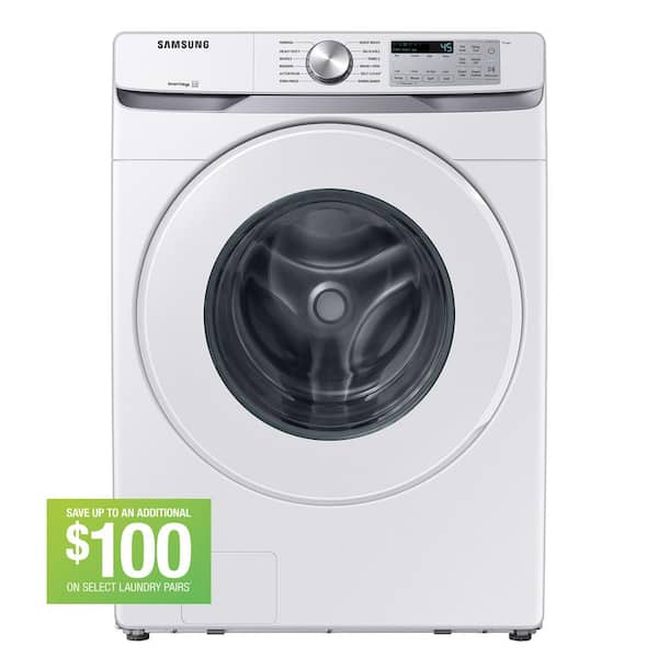 Samsung 5.1 cu.ft. Extra-Large Capacity Smart Front Load Washer with Vibration Reduction Technology+ in White
