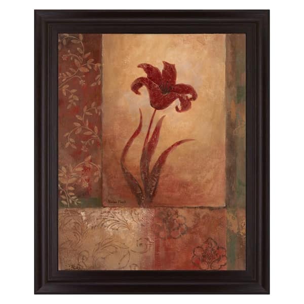 28 in. x 34 in. "Lily Silhouette" By Vivian Flasch Framed Print Wall Art