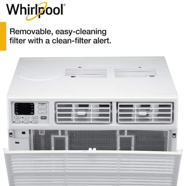 Whirlpool 15,000 BTU 115V Window AC w/ Remote Control for Rooms up to 700  Sq. Ft. LCD Display Auto-Restart Timer White WHAW151BW - The Home Depot