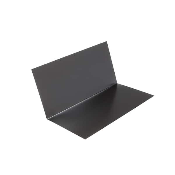 Amerimax Home Products 4 in. x 4 in. x 8 in. Black Aluminum Pre-Bent Step Flashing