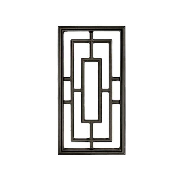 NUVO IRON 17-1/4 in. x 8-5/8 in. Rectangular Wrought Iron Insert for Wooden Gate