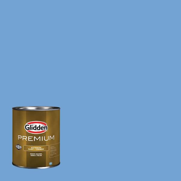Glidden Premium 1 qt. Overcast PPG1242-4 Satin Exterior Latex Paint