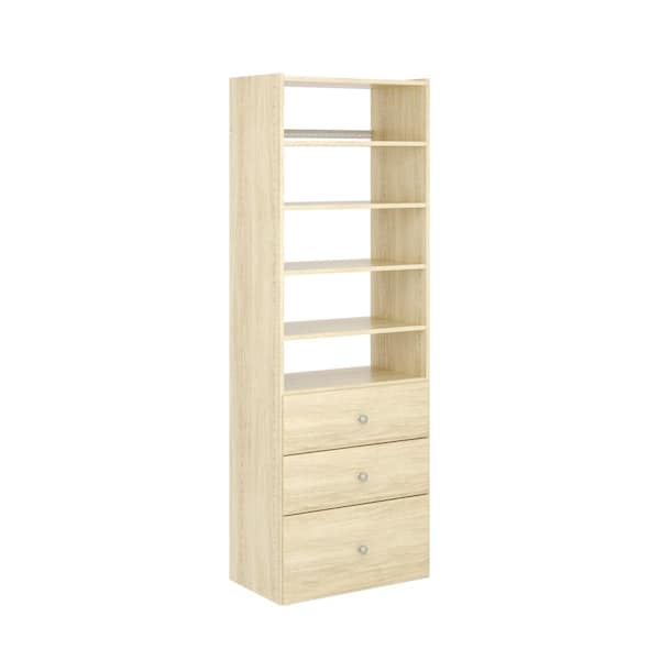 Premier 25.125 in. W Harvest Grain Wood Closet System