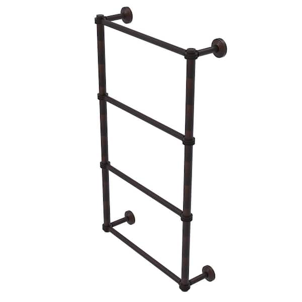 Allied Brass Waverly Place Collection 24 in. Wall Mounted 4 Tier Ladder Towel Bar with Dotted Detail in Venetian Bronze