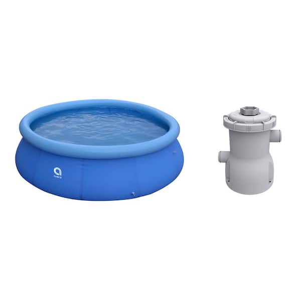 JLeisure 10 ft. Round 30 in. D Inflatable Pool Set with Clean Plus Filter  Cartridge Pump 17807 + 29P414US - The Home Depot