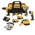 20-Volt MAX Cordless Combo Kit (6-Tool) with (2) 20-Volt 4.0Ah Batteries & Charger