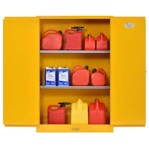 Steel Freestanding Garage Cabinet in Yellow (43 in. W x 65 in. H x 18 in. D)