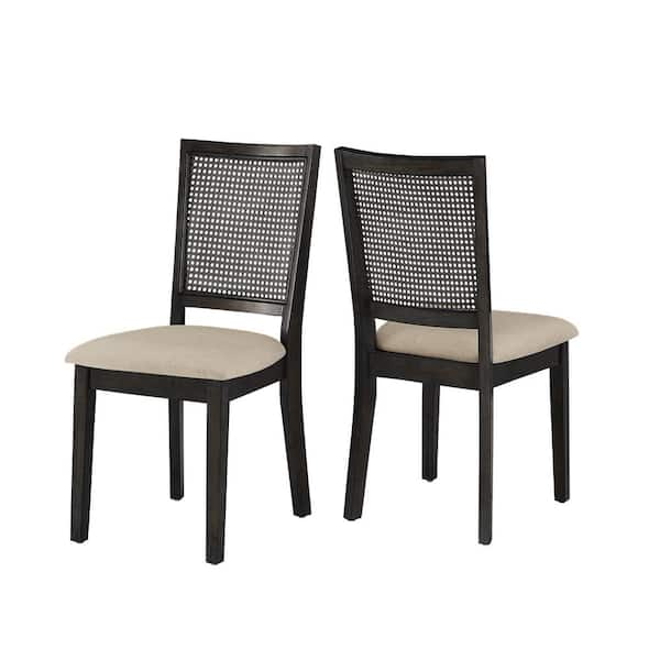 Panama black discount rattan dining chair