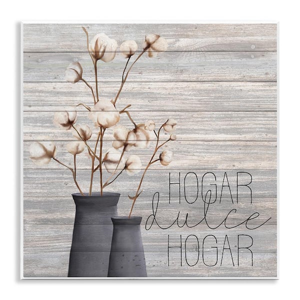 Stupell Industries Home Sweet Home Rustic by Kim Allen Unframed Wall Plaque Typography Graphic Art Print 12 in. x 12 in.