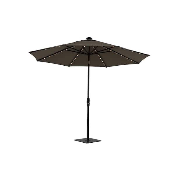 DIRECT WICKER 10 ft. Octagon Market Patio Umbrella in Dark Brown