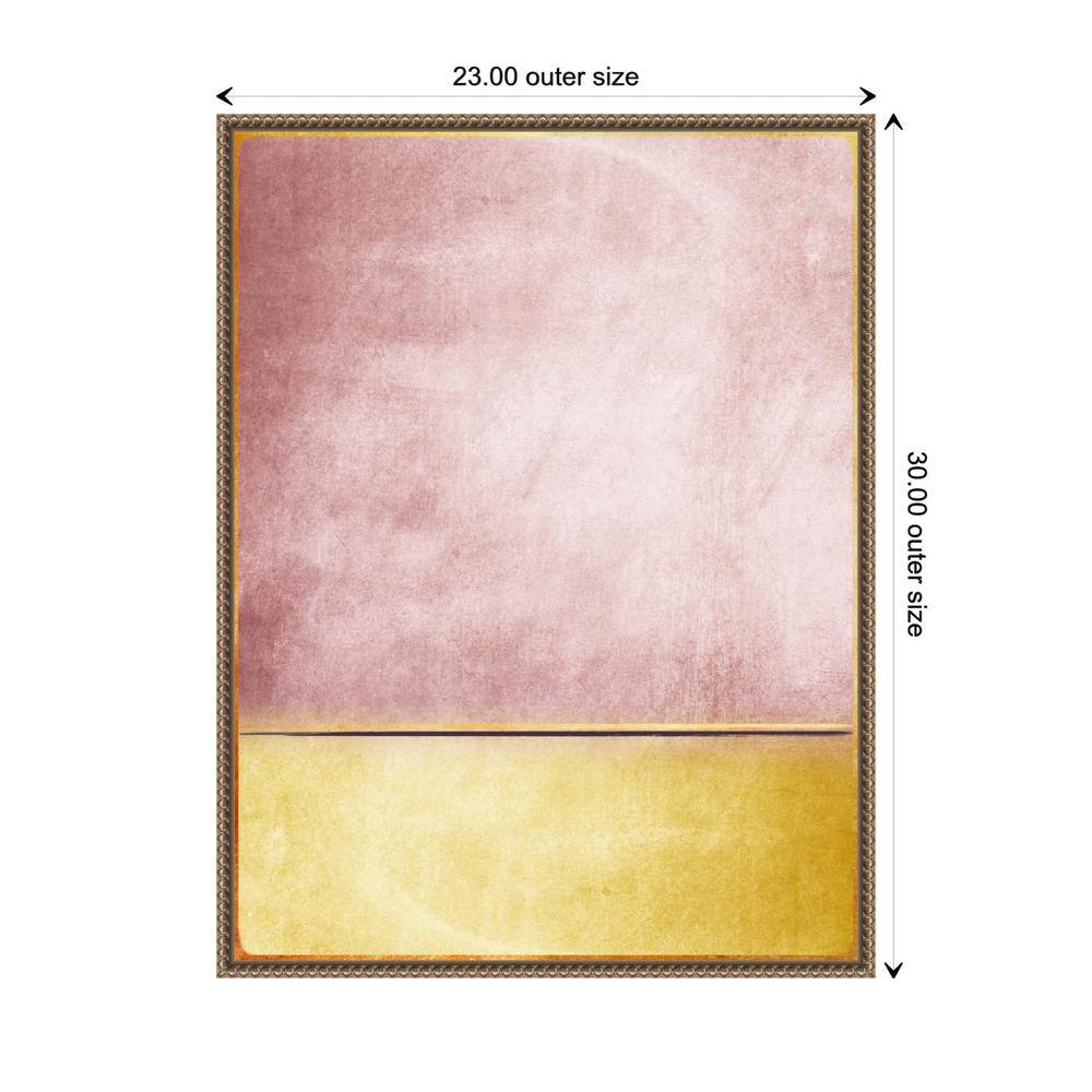 Pink and Yellow Abstract Beaded Framed Canvas Wall Art, 23 x 30