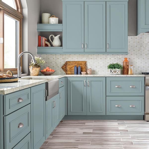 BEHR PREMIUM 1 qt. #PPU13-13 Oslo Blue Semi-Gloss Enamel Interior