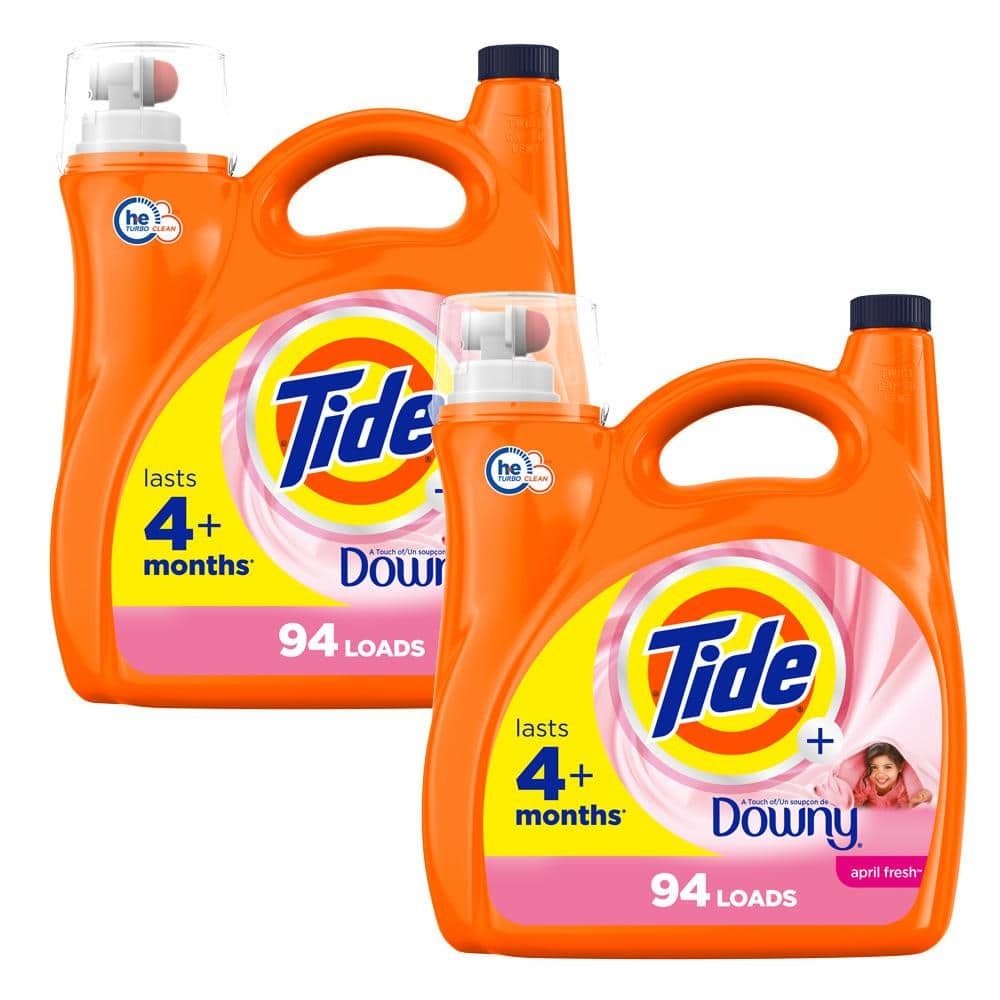 Tide 132 oz. HE Downy April Fresh Scent Liquid Laundry Detergent (94 ...