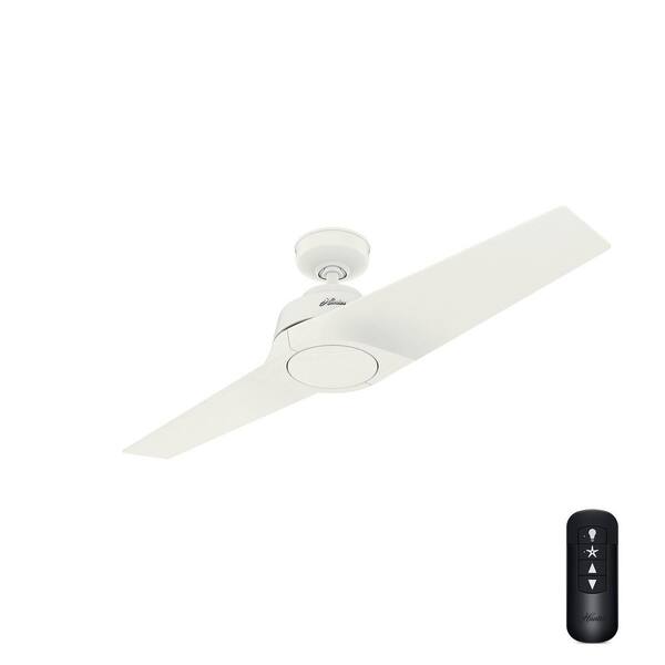 Hunter Thaden 52 in. Indoor Matte White Ceiling Fan with Remote Control