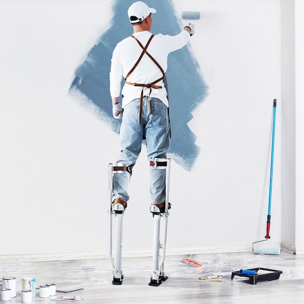 Drywall Stilts, 24 in. to 40 in. Adjustable Drywall Stilts with Protective Knee Pads, Durable and Non-slip Work Stilts