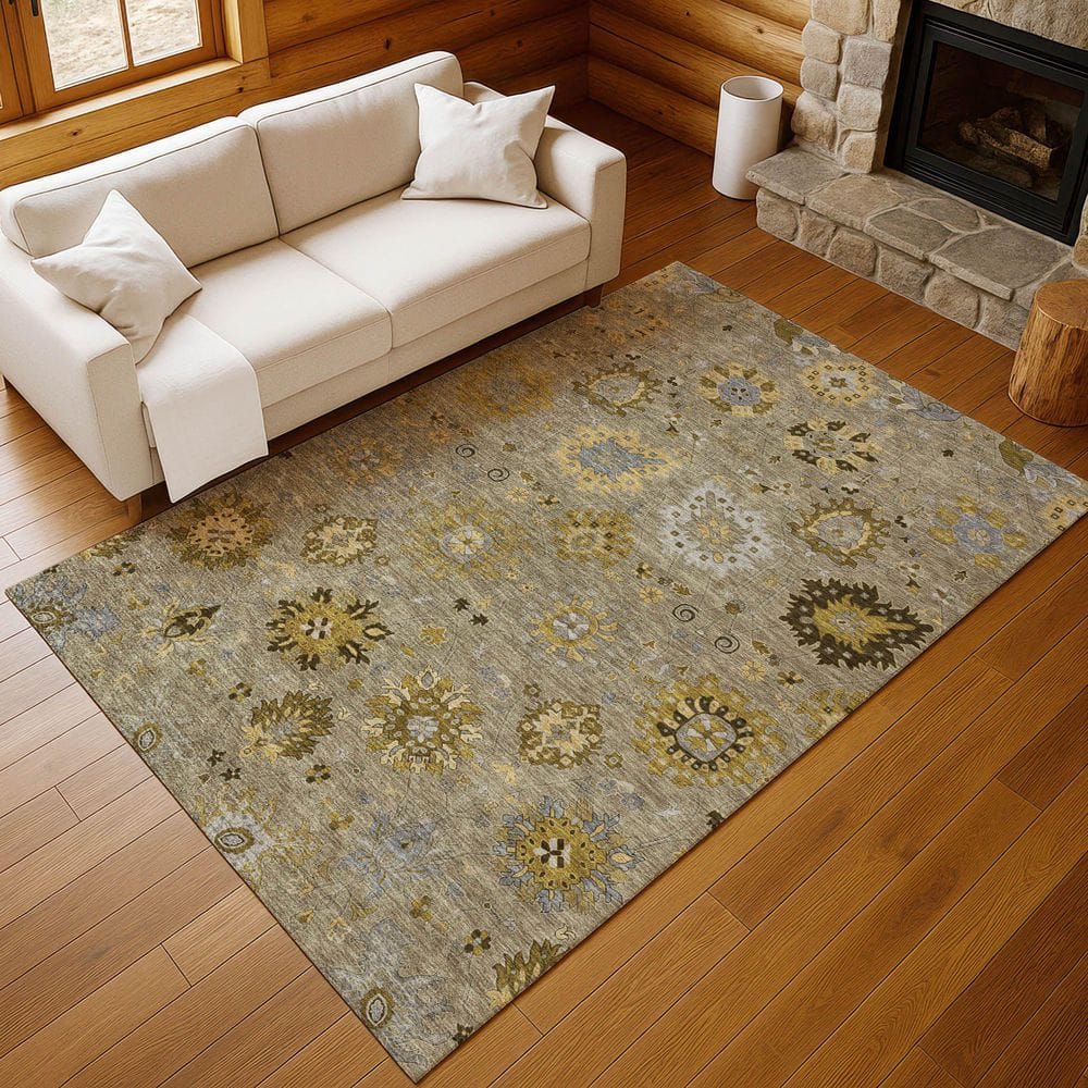 Chantille Machine Washable Indoor/Outdoor Abstract ACN2289 Khaki 5 ft. x 7 ft. 6 in. Area Rug price history on PriceWatchPro