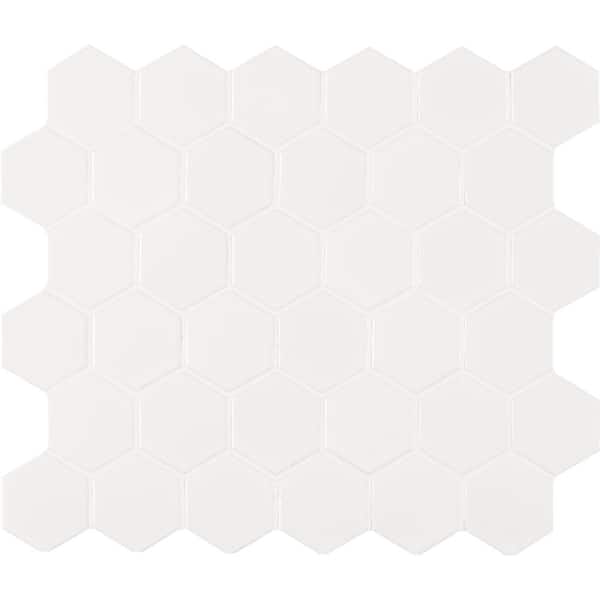 MSI Domino White Hexagon 11.63 in. x 12.13 in. Matte Porcelain Patterned Look Floor and Wall Tile (19.2 sq. ft./Case)