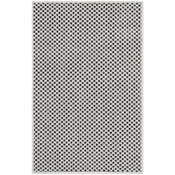 Galey Alix Barberry 2 ft. 7 in x 7 ft. 3 in. Indoor/Outdoor Area Rug, Black