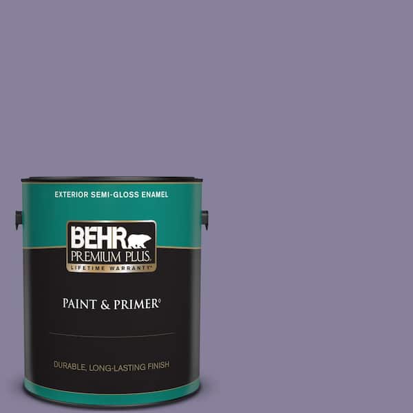 BEHR PREMIUM PLUS 1 gal. #S570-5 Live Jazz Semi-Gloss Enamel Exterior Paint & Primer