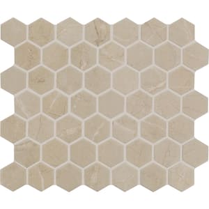 Perpetuo Elegant Beige 10 in. x 12 in. Glazed Ceramic Mosaic Tile (9.72 sq. ft./Case)
