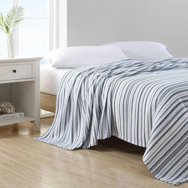 Nautica Home | Bay Shore Collection| Comforter Set- 100% Cotton Ultra Soft,  All Season Bedding, Pre-Washed for Added Softness, Full/Queen, Navy