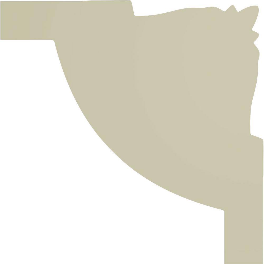 8.5" White Urethane Acanthus Leaf Panel Moulding Corner