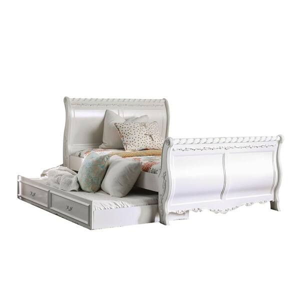 William's Home Furnishing Alexandra in Pearl White Twin Bed