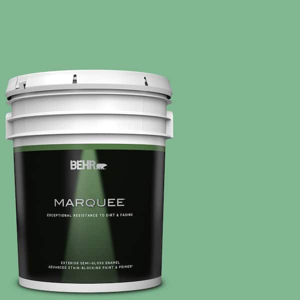 BEHR MARQUEE 5 gal. #BIC-40 Veiled Chameleon Semi-Gloss Enamel Exterior Paint & Primer