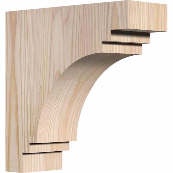 Ekena Millwork 3-1/2 in. x 10 in. x 10 in. Douglas Fir Pescadero Smooth Corbel