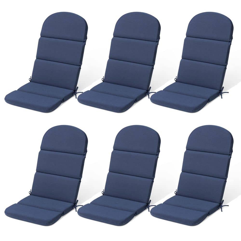 50 in. x 20 in. x 2.36 in. Outdoor Adirondack Chair Cushion with Straps 6 Pieces Patio Deep Seat Cushions in Navy Blue price history on PriceWatchPro