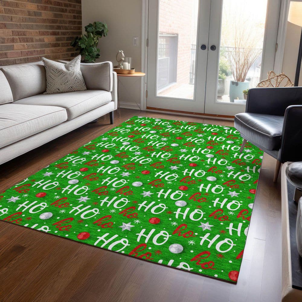 Chantille Machine Washable Indoor/Outdoor Abstract ACN1810 Green 5 ft. x 7 ft. 6 in. Area Rug price history on PriceWatchPro