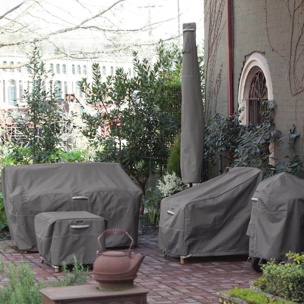 Medium Dark Taupe Water-Resistant Patio Rocking Chair Cover