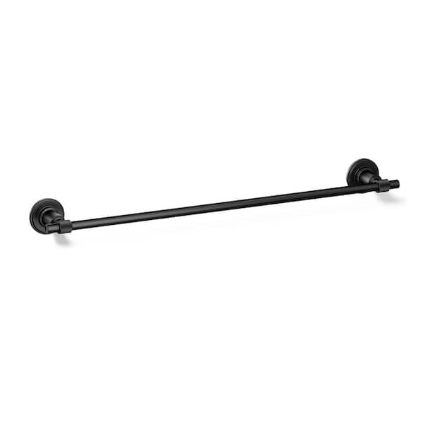 KOHLER Torrington 24 in. Wall Mounted Single Towel Bar in Matte Black
