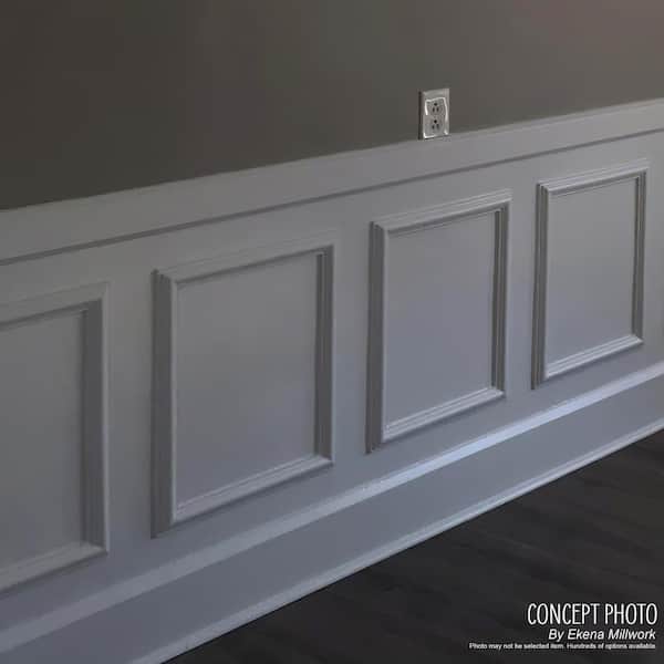 Ekena Millwork 20 In W X 24 H 1 2 P Ashford Molded Scalloped Wainscot Wall Panel Pnl20x24as 02 - Full Wall Panel Molding