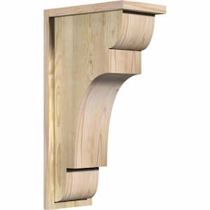 8 in. x 14 in. x 26 in. New Brighton Rough Sawn Douglas Fir Corbel with Backplate