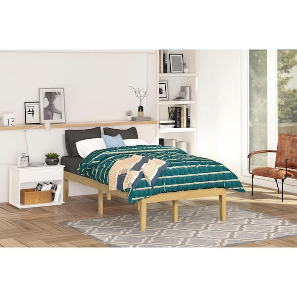 Naomi Home Natural Solid Wood Queen, Do All Ikea Beds Have Wooden Slats