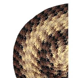 Heritage Braid Collection Chocolate 24" x 36" Oval 100% Polypropylene Reversible Indoor Area Rug