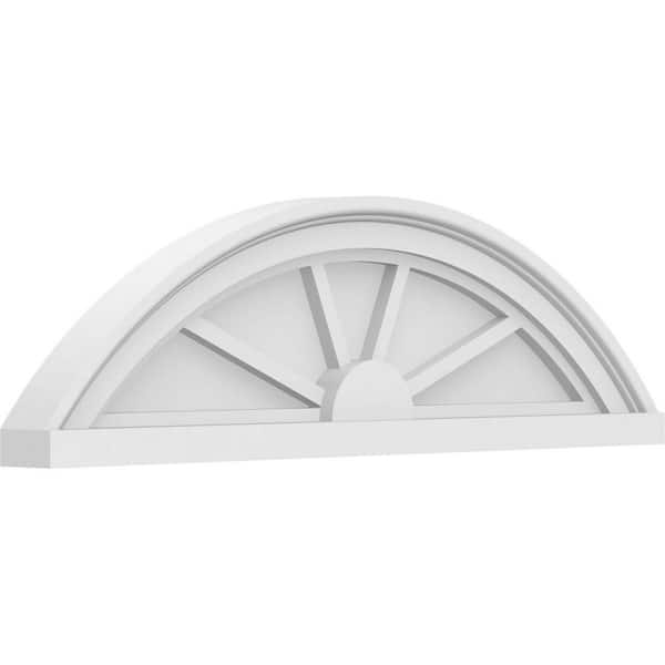 Ekena Millwork 2 in. x 26 in. x 7-1/2 in. Segment Arch 4-Spoke Architectural Grade PVC Pediment Moulding