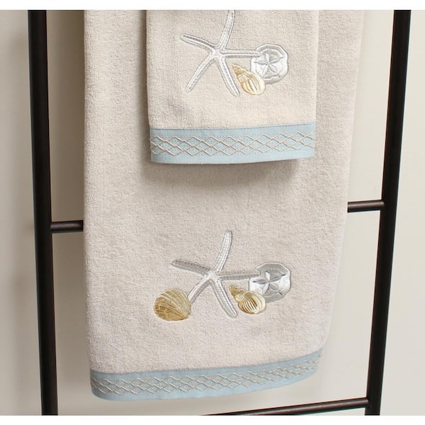 Rosefan Embroidered Bath Towels