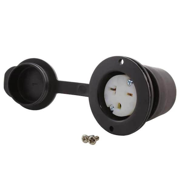 20 Amp 250-Volt NEMA 6-20R Flanged Mounting HVAC/ Power Tools Outlet Receptacle with Cover