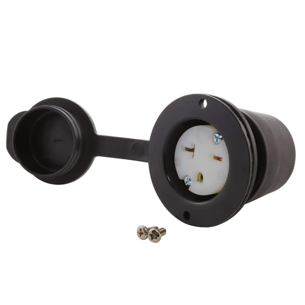 20 Amp 250-Volt NEMA 6-20R Flanged Mounting HVAC/ Power Tools Outlet Recept