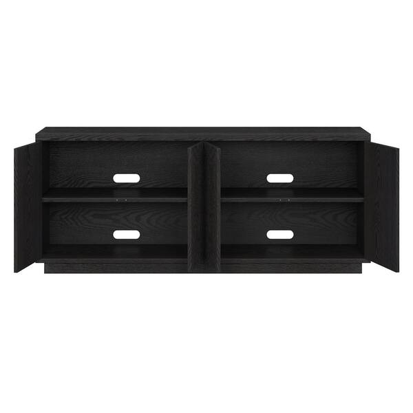 Meyer&Cross Hanson 57.13 in. Black Grain TV Stand Fits TV's up to