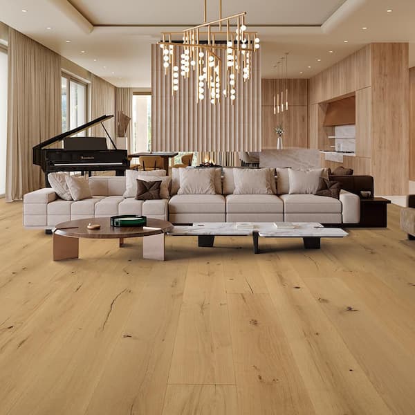 Biltmore French Oak 5/8 in. T x 9.4 in. W Tongue and Groove Wire Brush Engineered Hardwood Flooring (34.10 sq. ft./case)