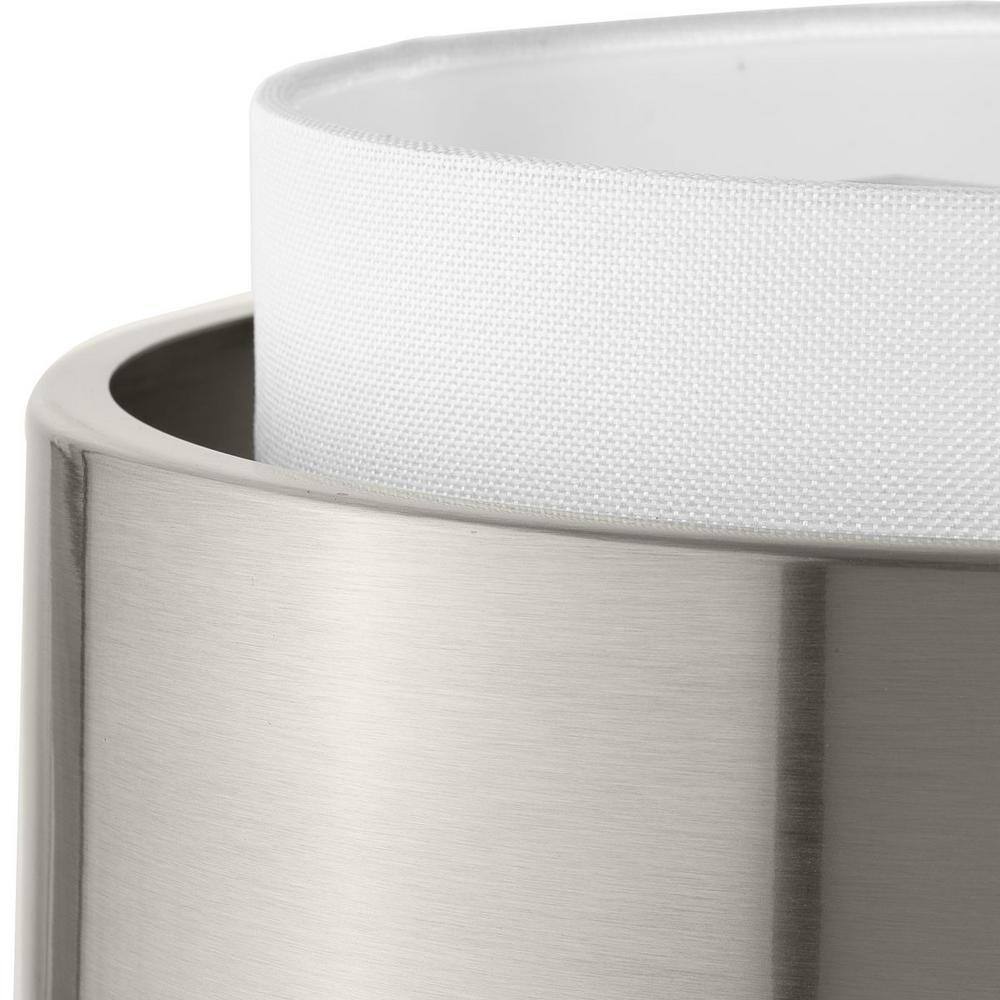 Silva Brushed Nickel Glass Drum Pendant Light