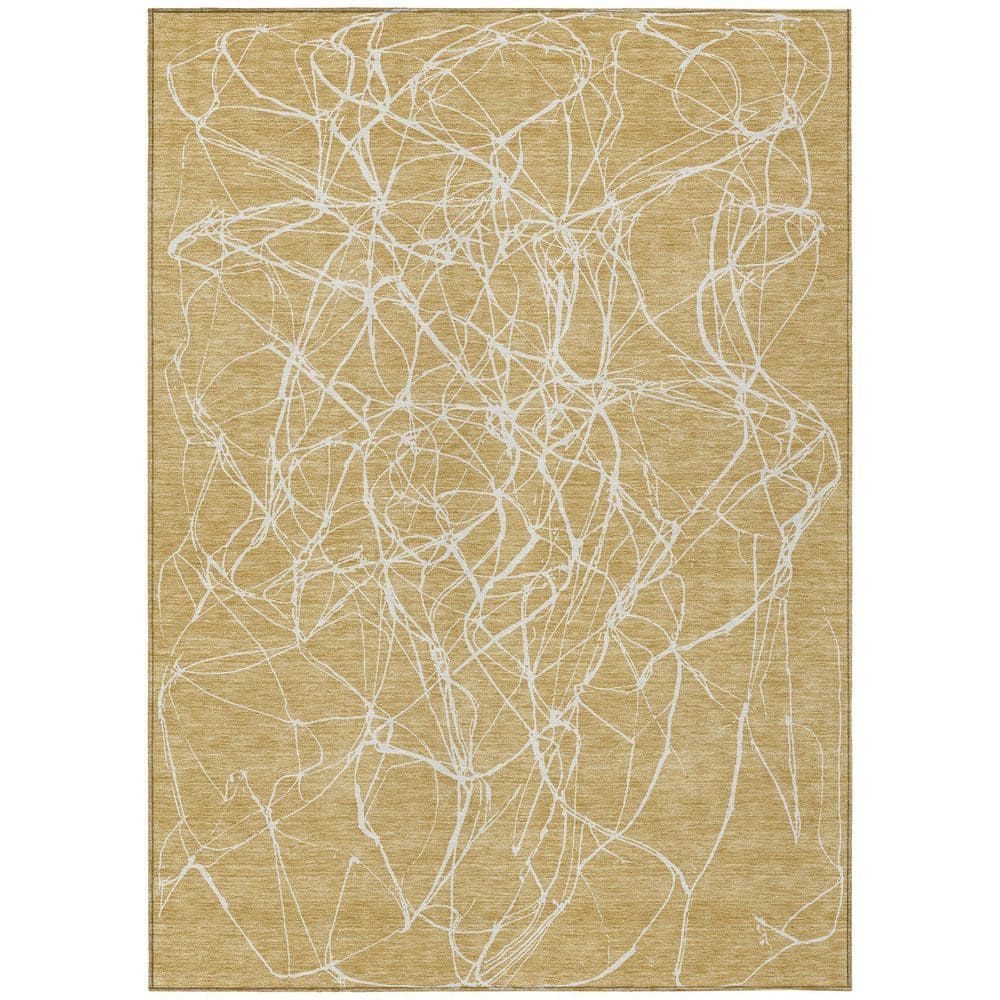 Chantille Machine Washable Indoor/Outdoor Abstract ACN2826 Gold 10 ft. x 14 ft. Area Rug price history on PriceWatchPro