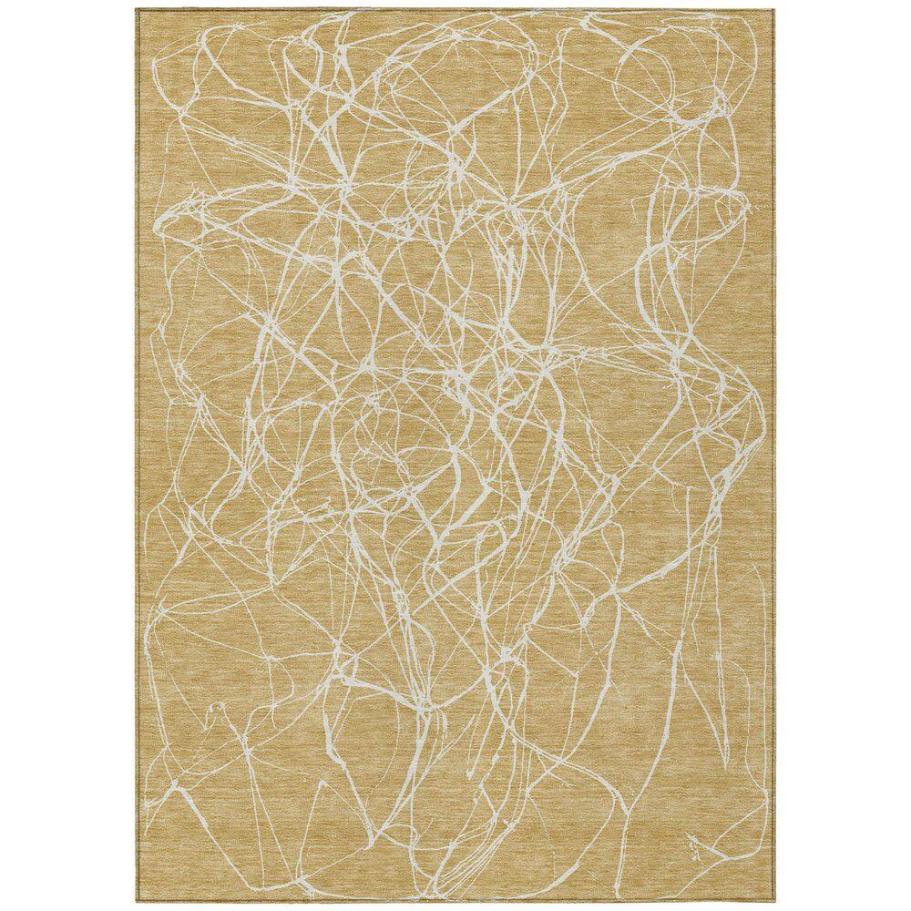 Chantille Machine Washable Indoor/Outdoor Abstract ACN2826 Gold 3 ft. x 5 ft. Area Rug price history on PriceWatchPro