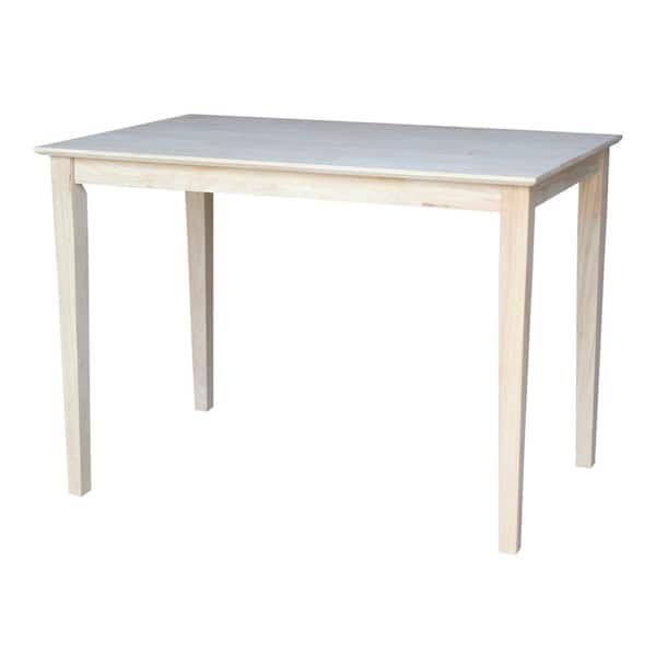 International Concepts Unfinished Solid Wood Counter Table