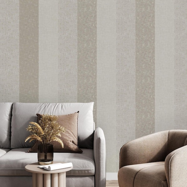 Superfresco Meadow Stripe Neutrals and Gold Wallpaper